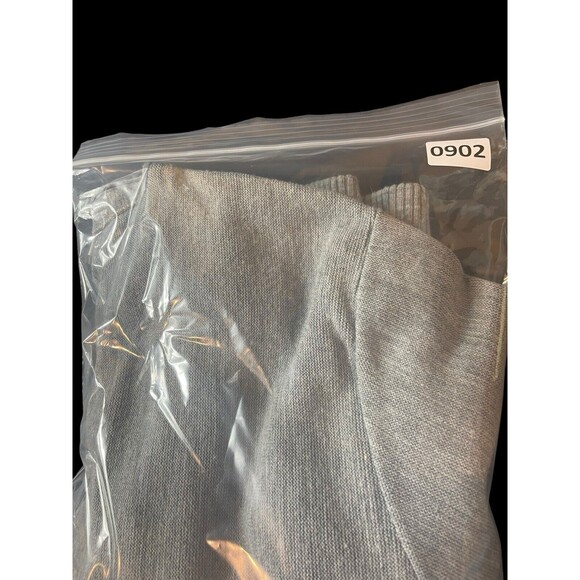 John Wannamaker Gray Cardigan Boyfriend Gray Sweater Pink Button Bishop Sleeve L - Picture 11 of 11